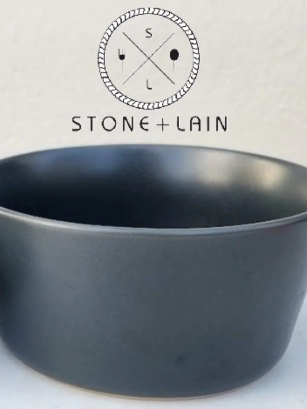 NEW Stone Lain Stoneware Round Bowl Dinnerware Gray Replacement Matte Minimalist